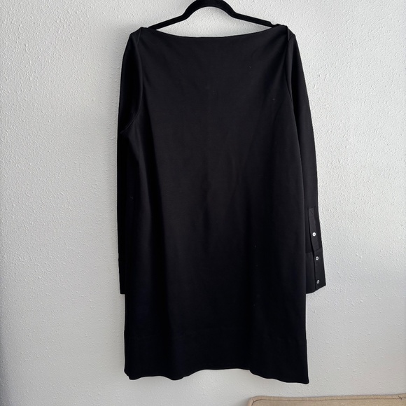 COS Black Boat Neck Long Sleeve Dress - Picture 3 of 9
